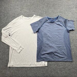 Men’s M Activewear Bundle 32 Degrees COOL White Long Sleeve + Demix Blue Tee